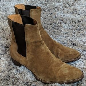 Saint Laurent Suede Chelsea Boots